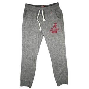 Triblend Sweatpants Men's XL Alabama Crimson Tide Logo Gray Drawstring Pockets